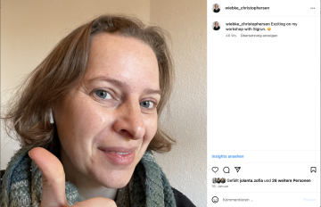 mein erster Post auf Instagram